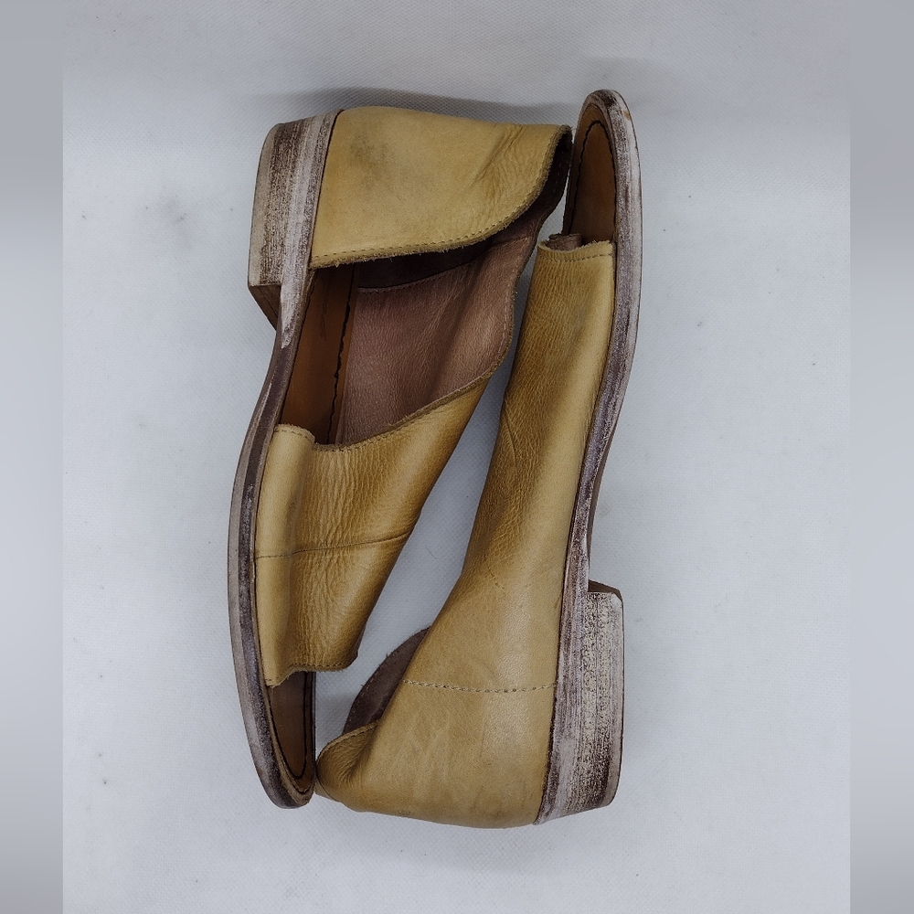 Free People Mont Blanc Flat Sandal Wonens 38 Tan Boho Retro 90s Y2K Leather - Picture 8 of 11